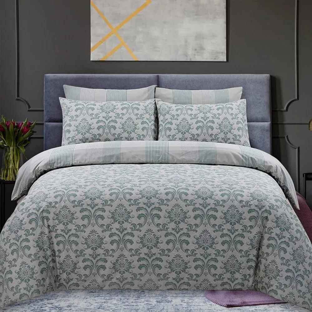 100% Pure Cotton Istanbul Green Duvet Covers - Stylish Prints