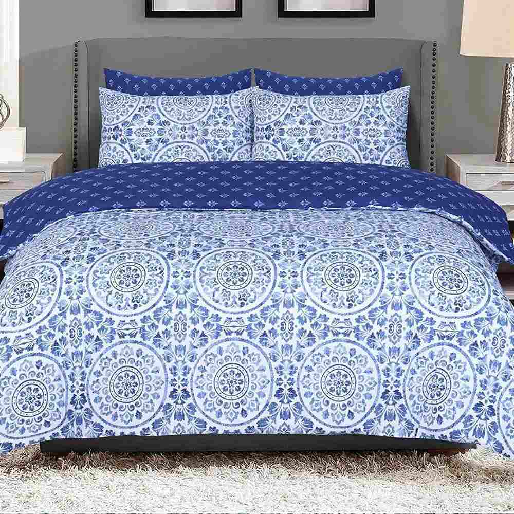 200 Thread Greek Blue and White Duvet Cover Set - Modawave