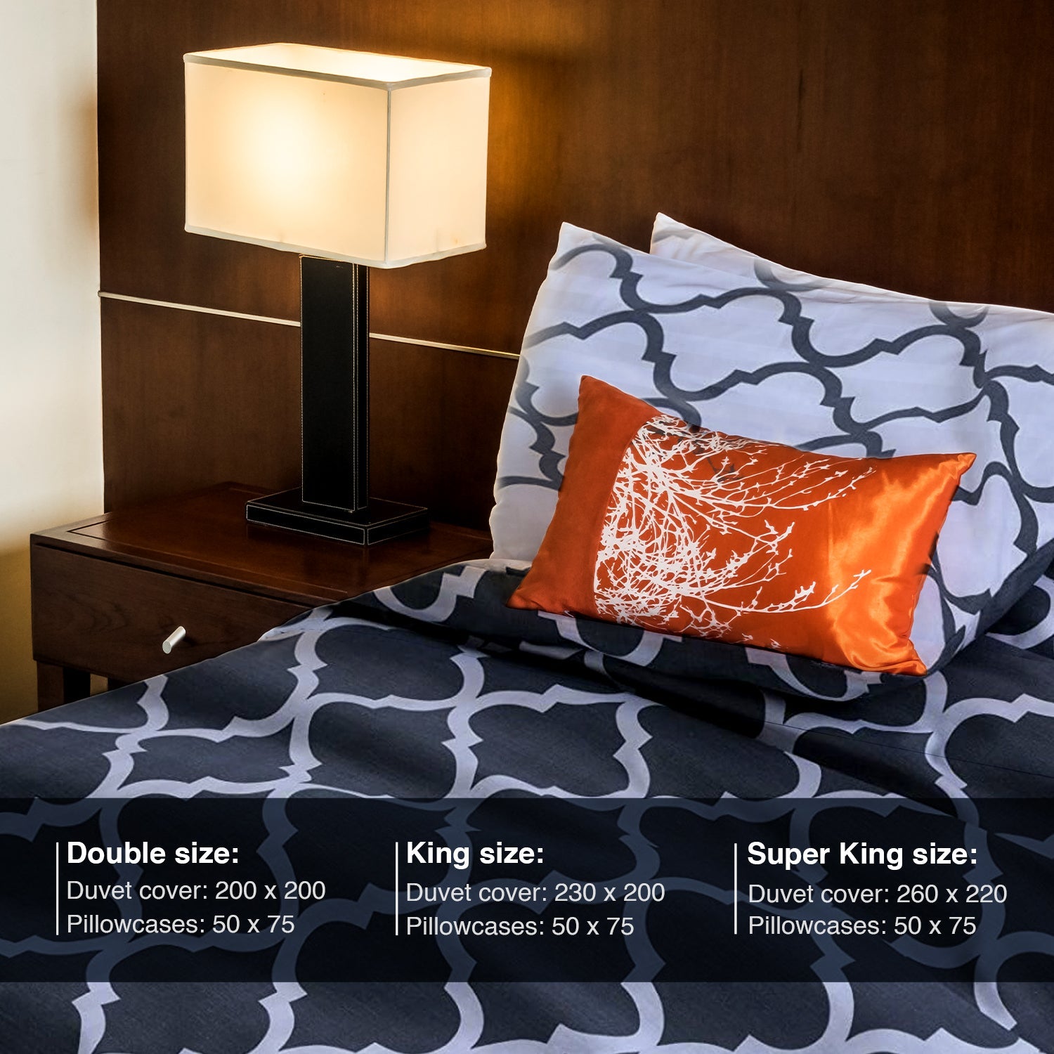 Spades Printed Grey Duvet Cover Set - 100% Cotton for a Stylish Bed MODAWAVE