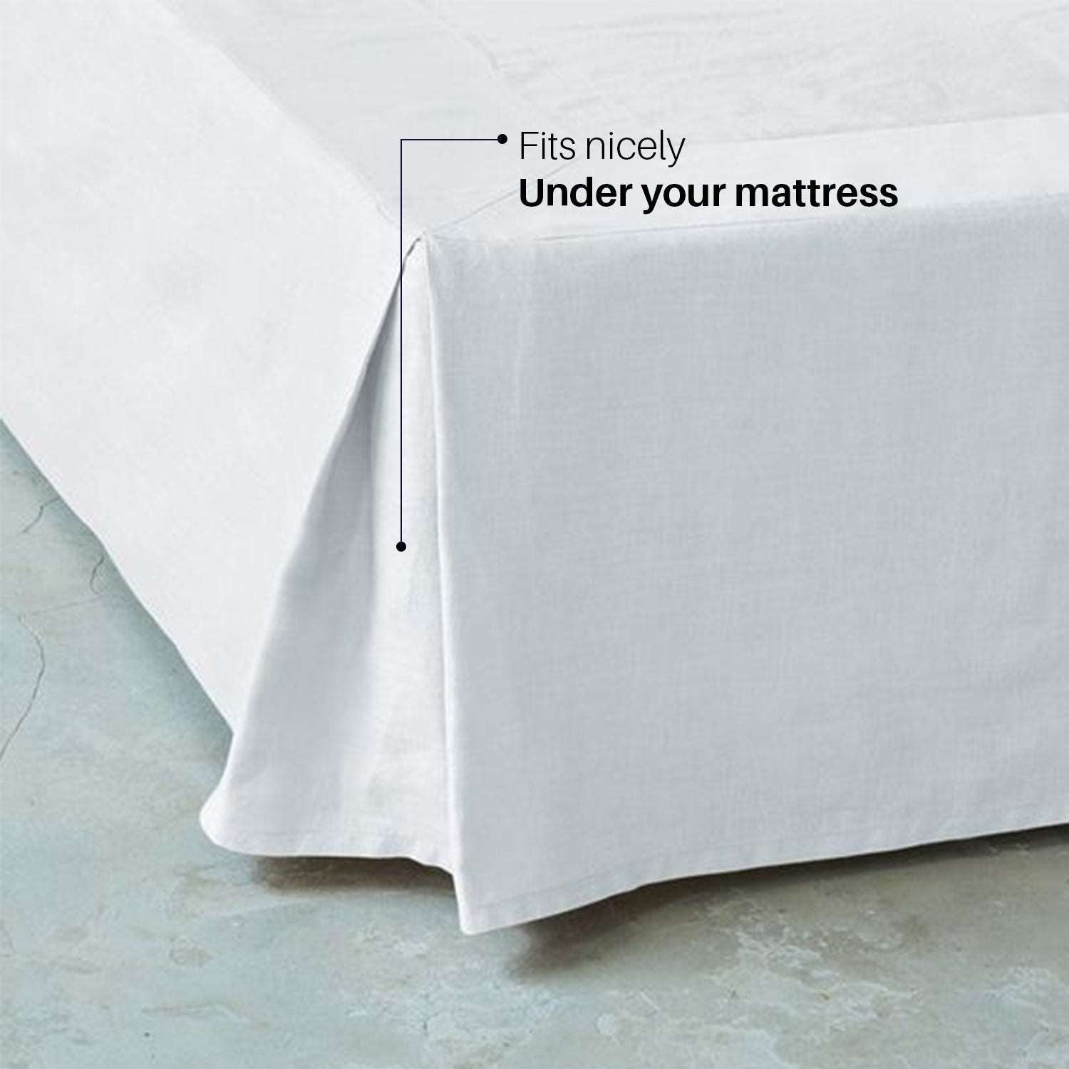 200 Thread 100% Cotton Pleated Valance Sheet , - Purple