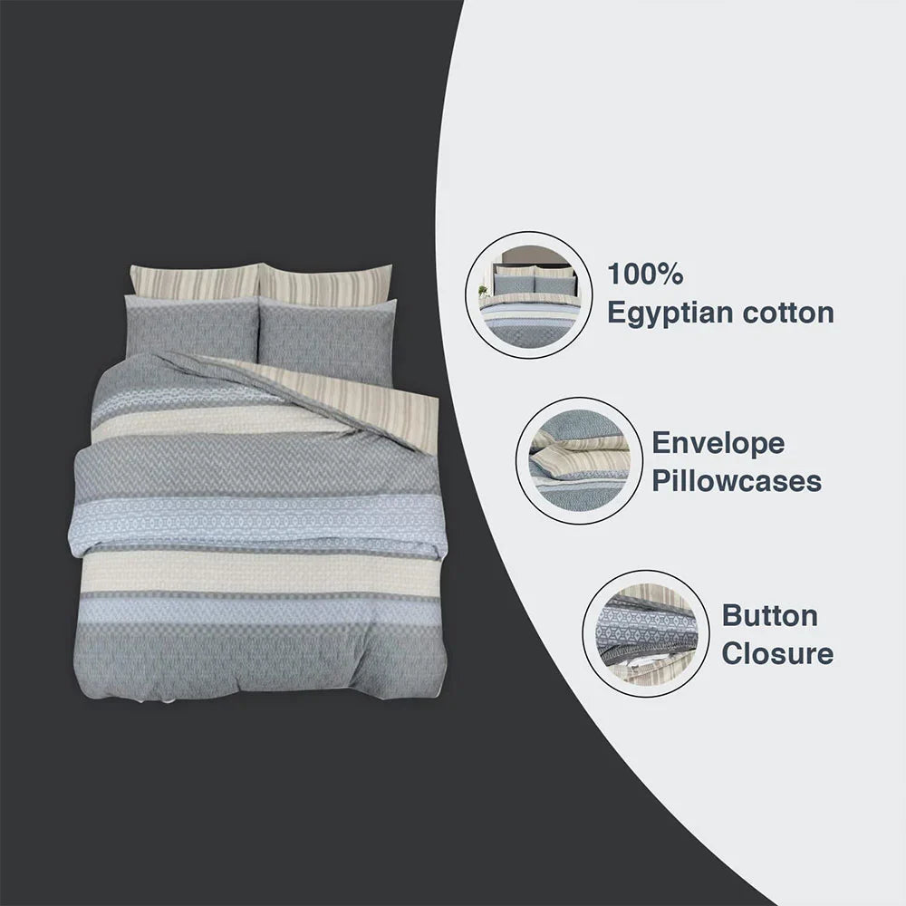 Aiza striped bedding set 220 thread count