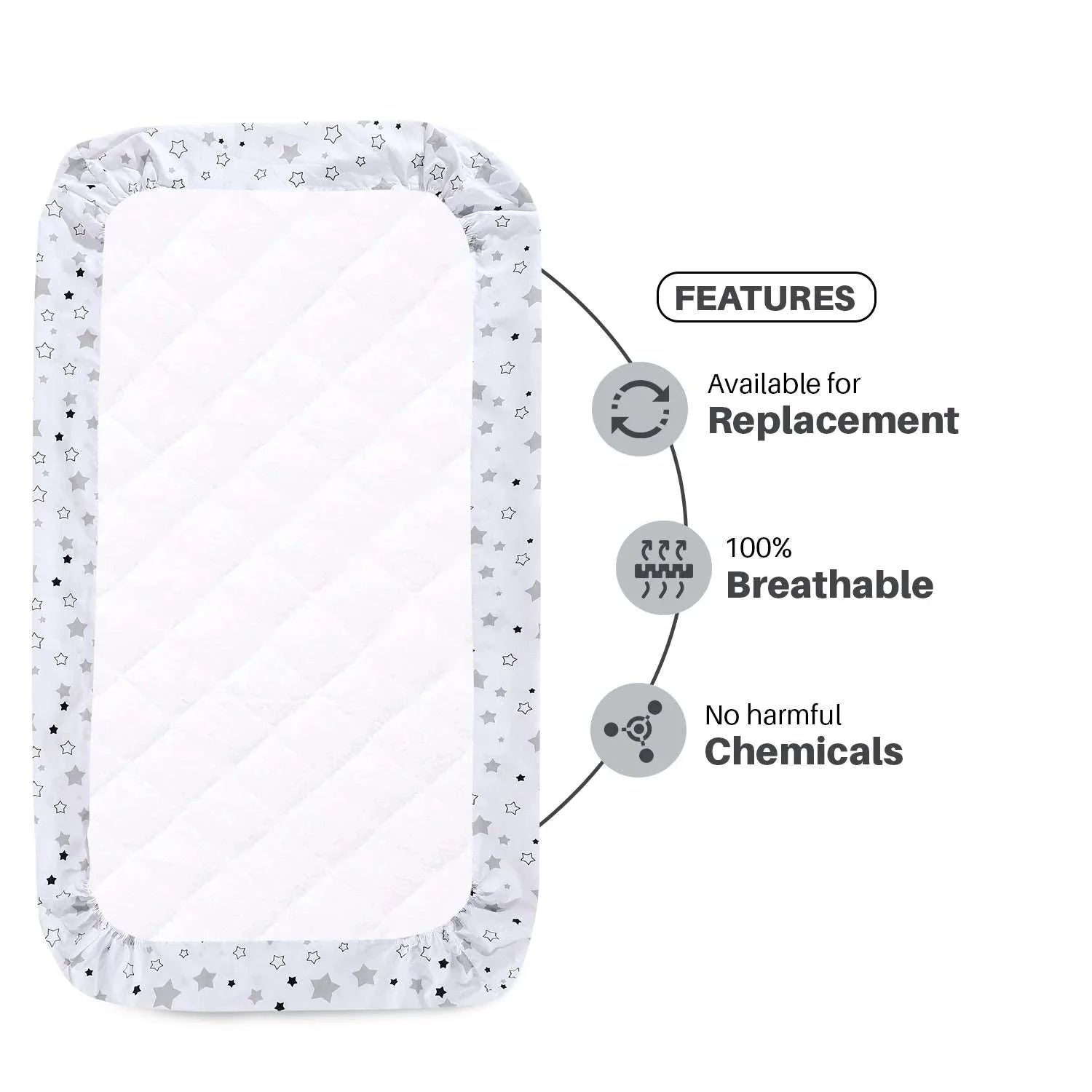 Star Print Cot bed sheet