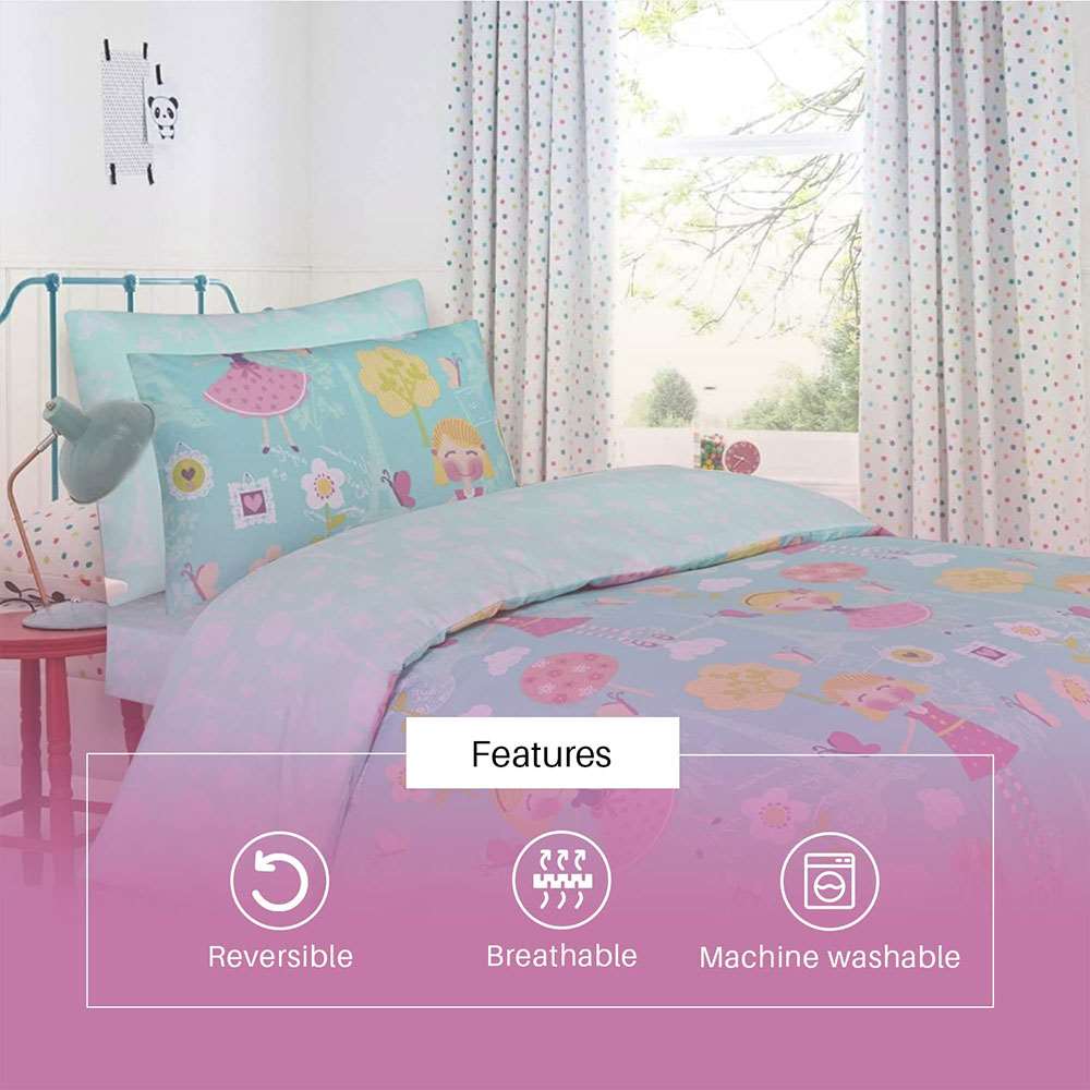 100% Cotton Bedding Set for kids: Paris Girls Design with Bedsheet