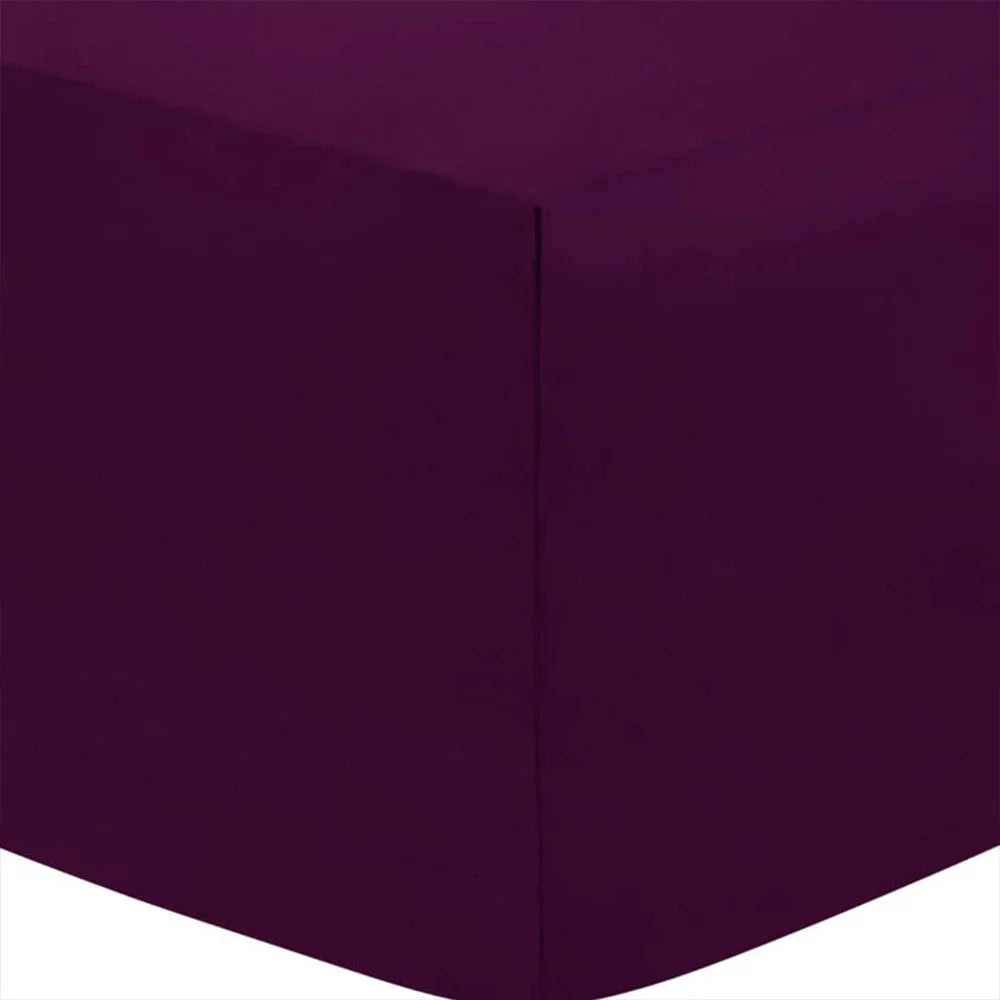 Extra Deep Fitted Purple Bed Sheets - Soft & Easy Care - 16"/40CM