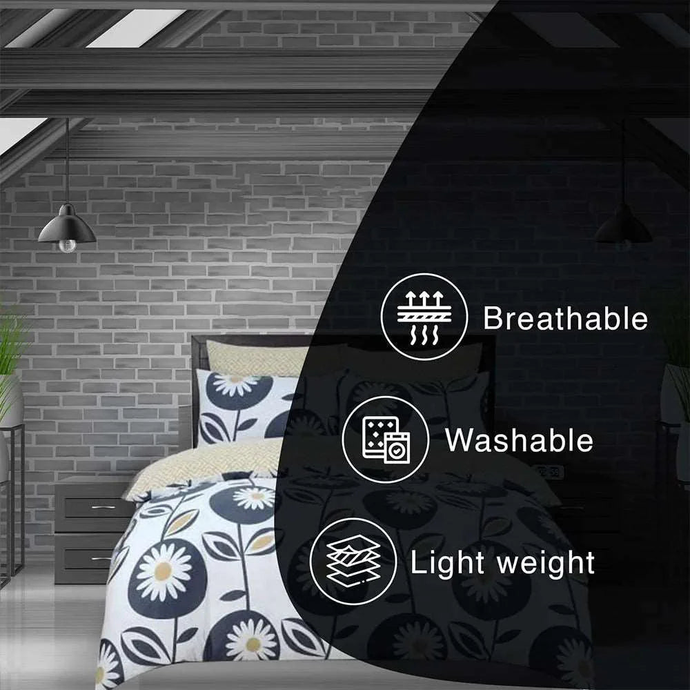 Premium Daisy Multi print duvet cover 220 thread count