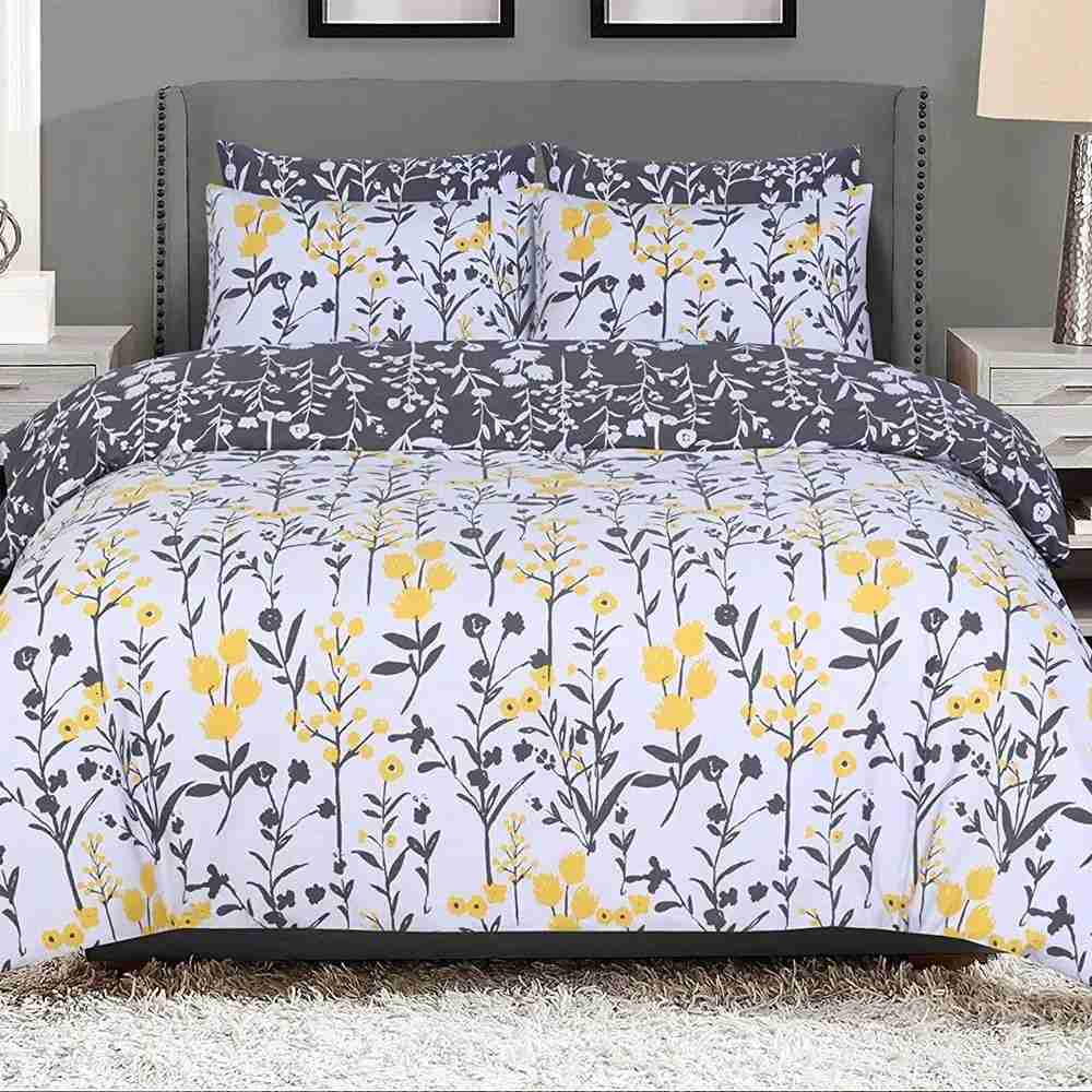 Premium Shafi Silver Duvet Cover Set - 200 Thread Count - Egyptian Cotton