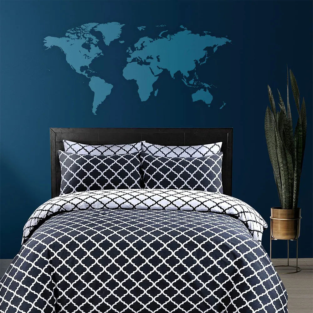 Spades Printed Black Duvet Cover Set - 100% Cotton for a Stylish Bed