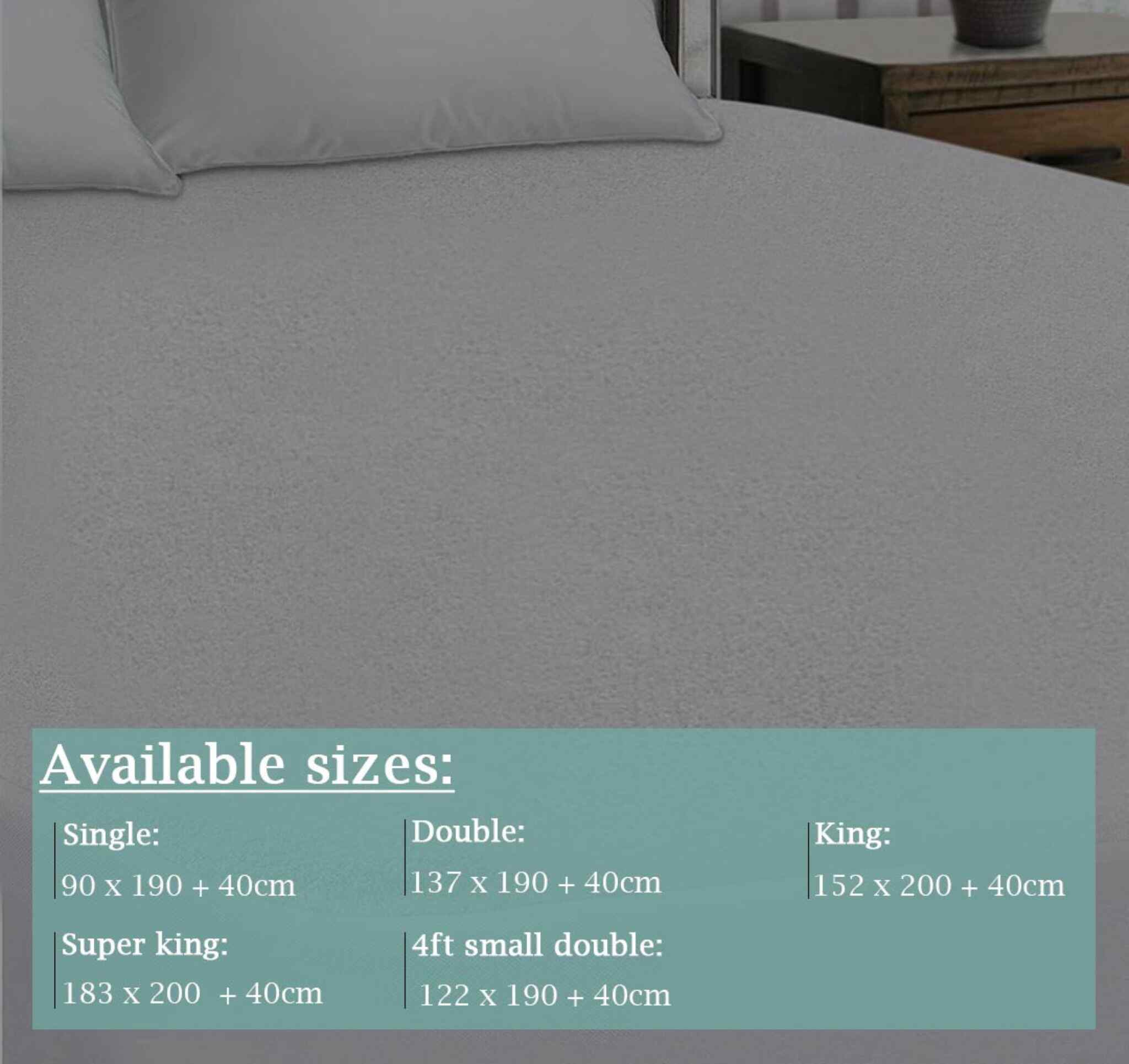 Terry cotton fitted mattress protector for all sizes