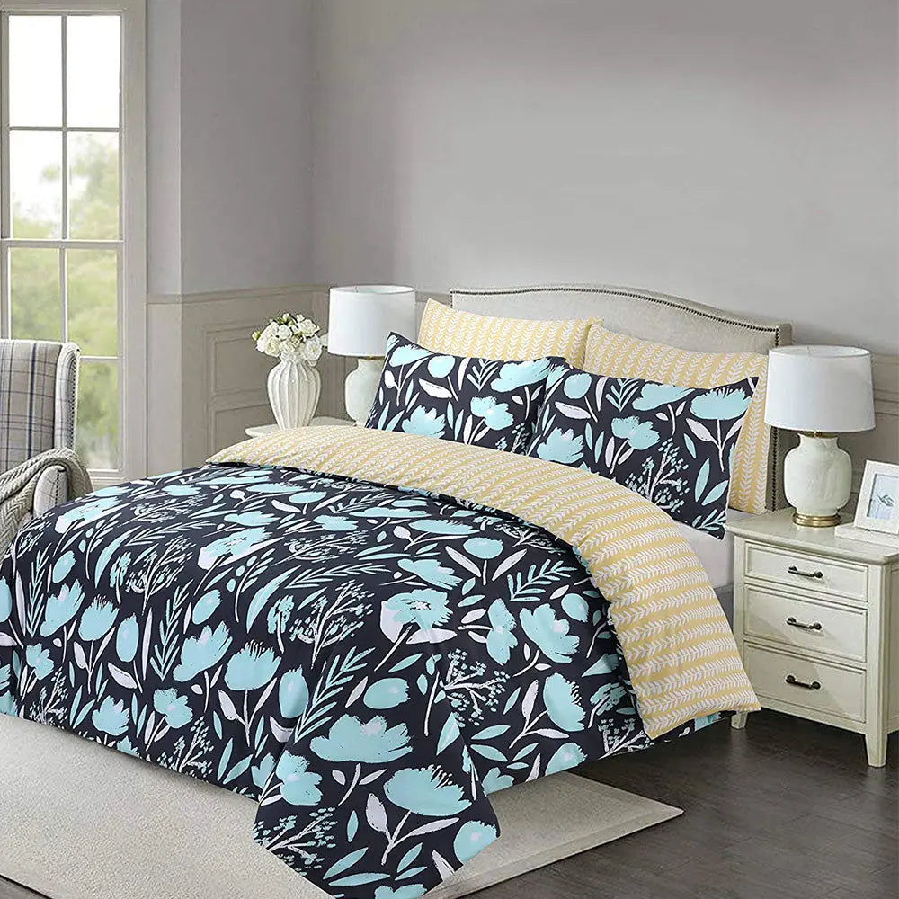 affordable botanic print polycotton duvet cover set UK