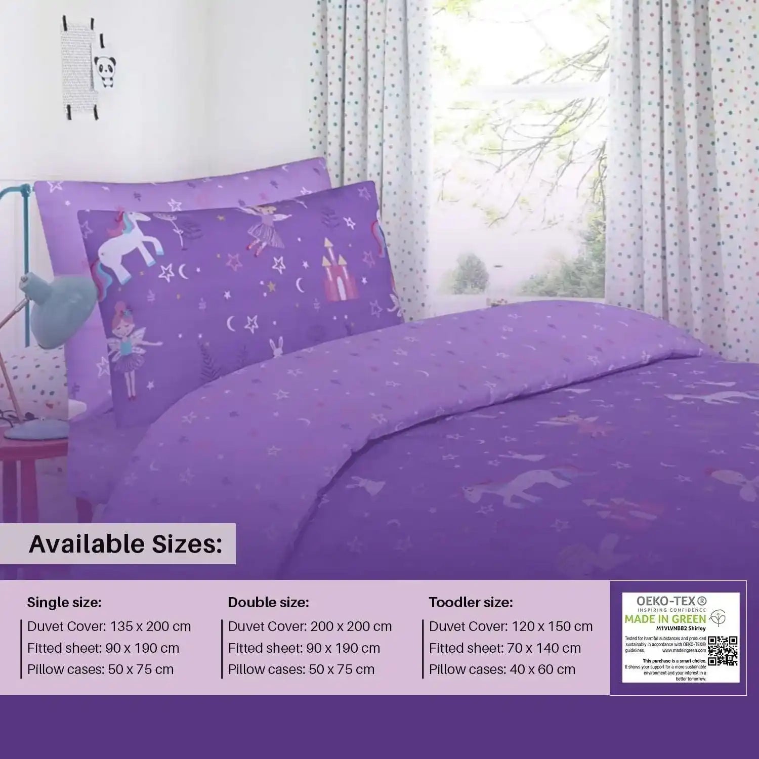 breathable cotton unicorn bedding for kids room