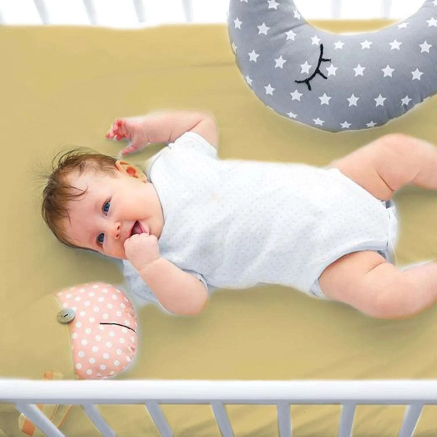 Mustard Cot Bed Sheet
