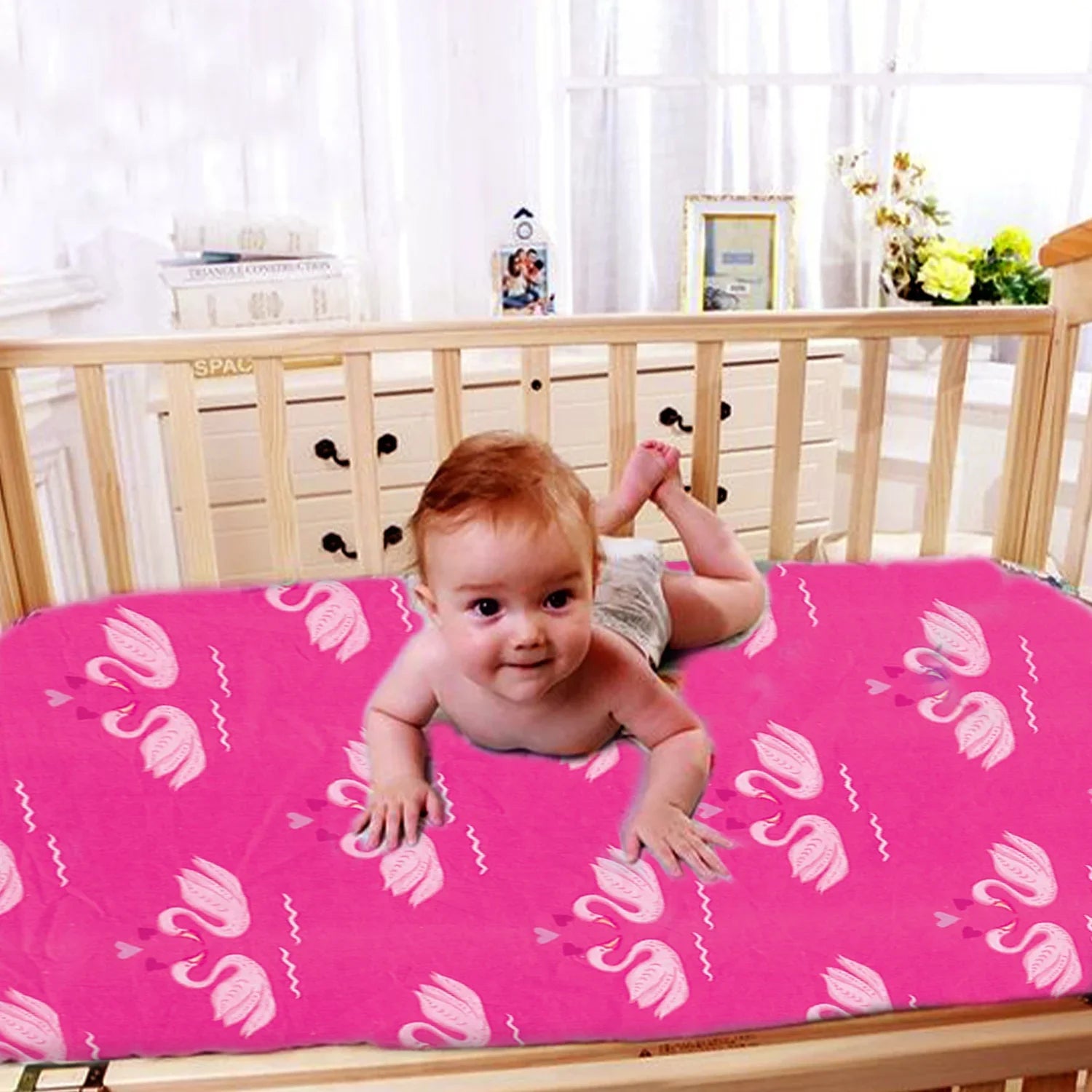 pink cot bed sheets fitted