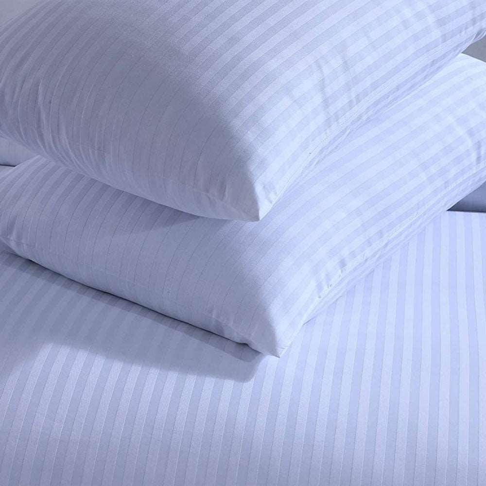 luxury sateen stripe duvet cover with pillowcases