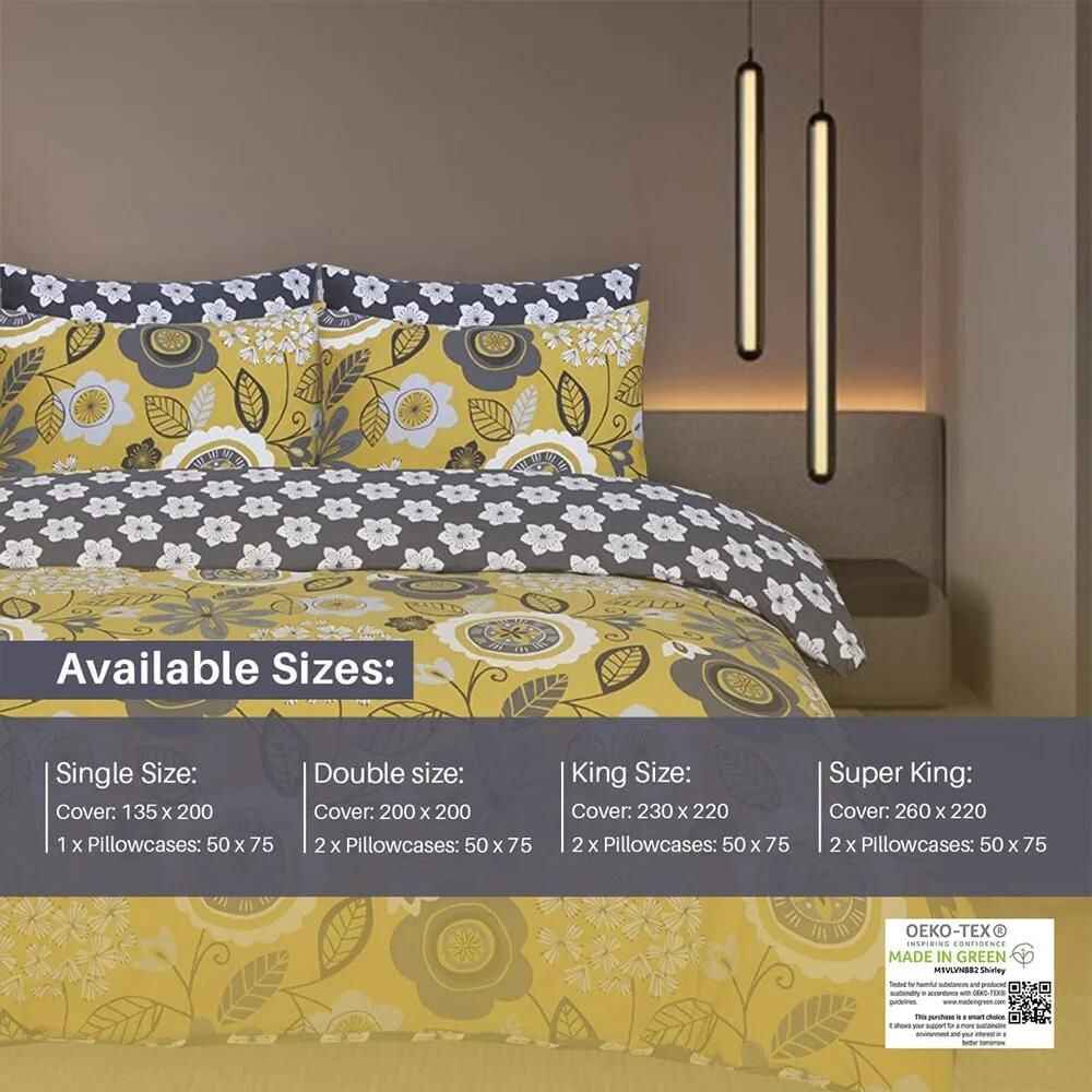 mustard yellow egyptian cotton duvet cover set