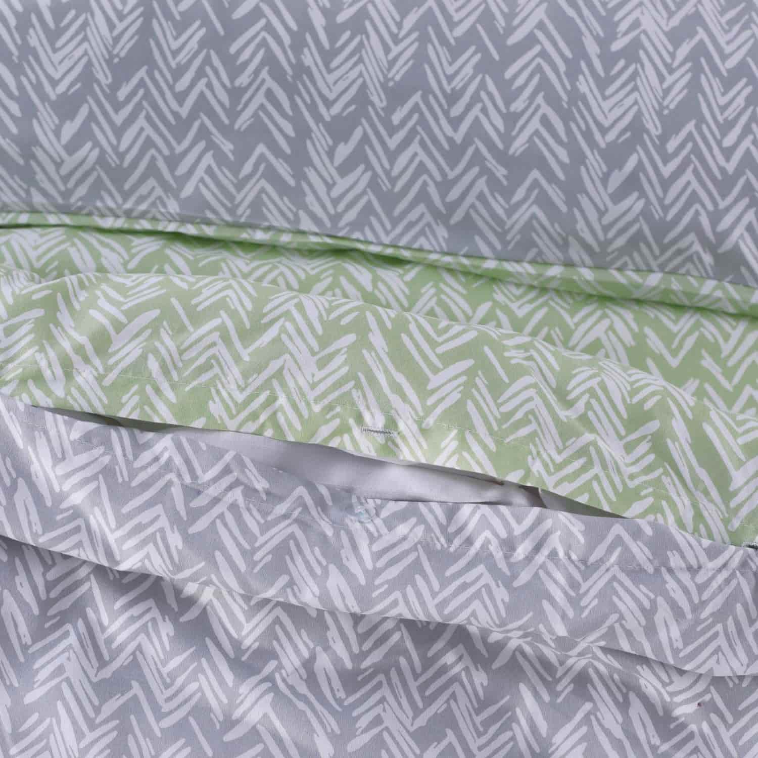 silver sage duvet cover set with fitted sheet and pillowcases