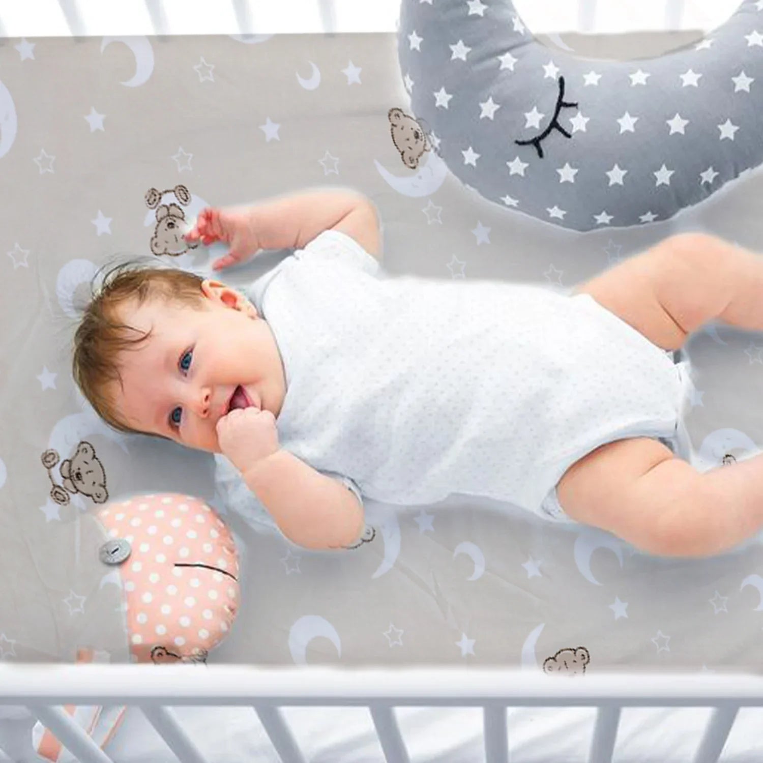 Sleeping Moon Cot Fitted Sheets