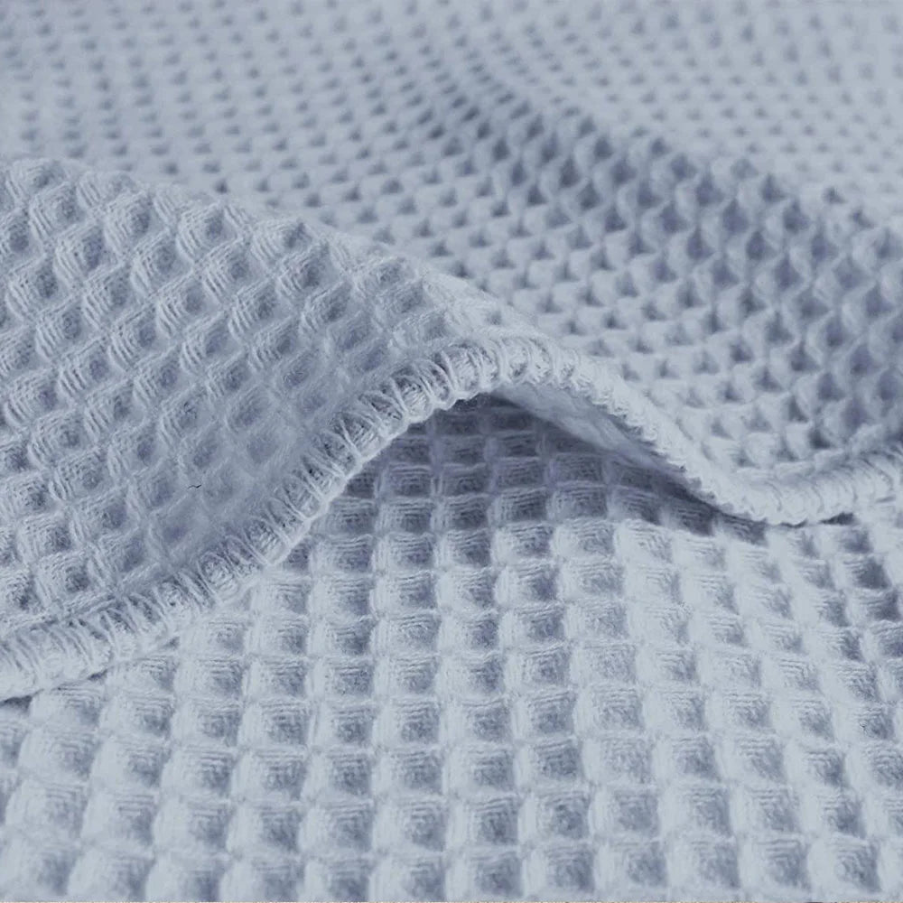 Cotton Waffle Weave silver Thermal Blanket