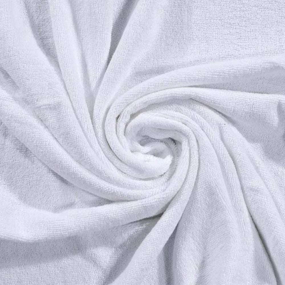 white bath towel