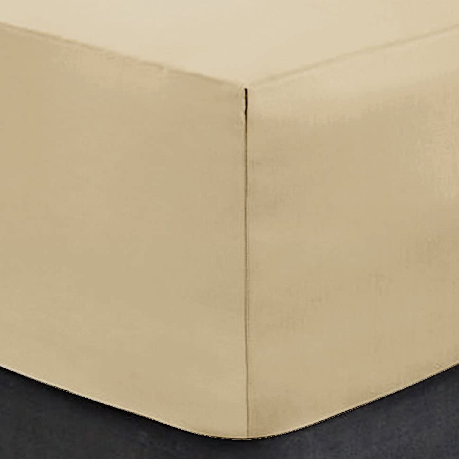 100 Cotton 200 Thread Count Bedding Sheets - 30CM/12 - Beige