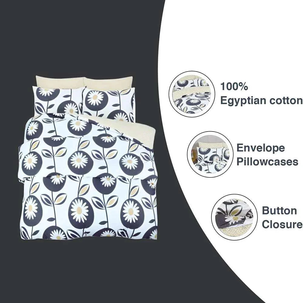 100% Egyptian cotton bedding set Daisy Multi design
