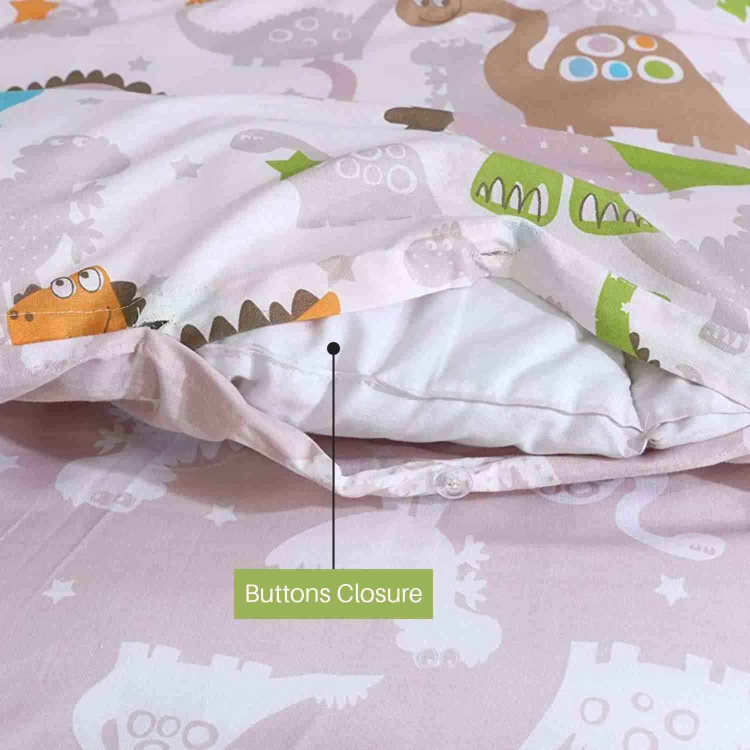 100% cotton dinosaur bedding set for kids