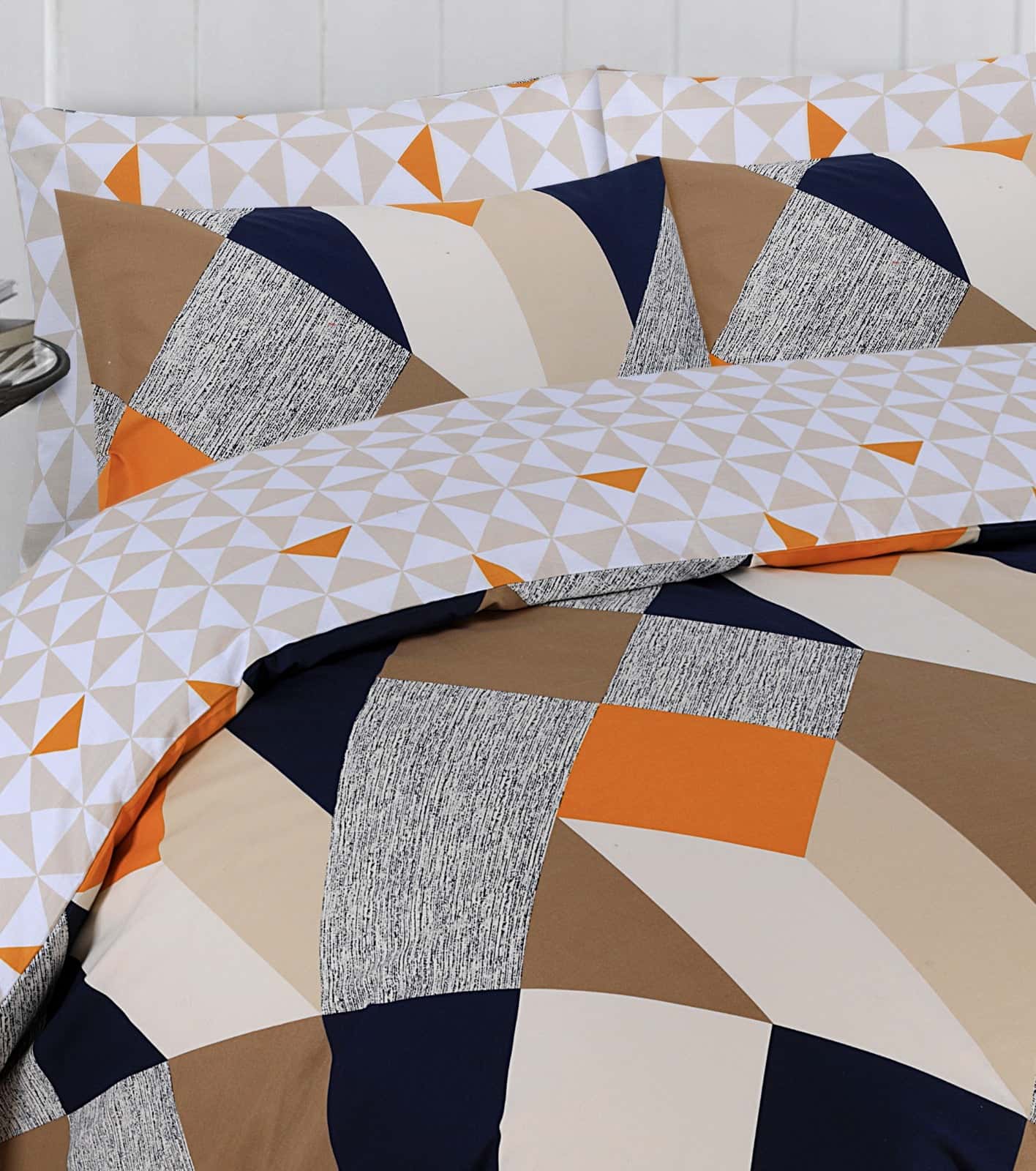 100% cotton reversible printed duvet cover