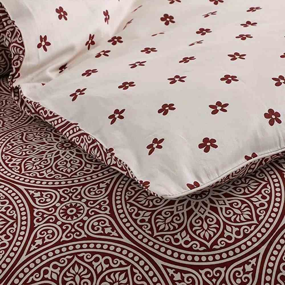 100 cotton red duvet set
