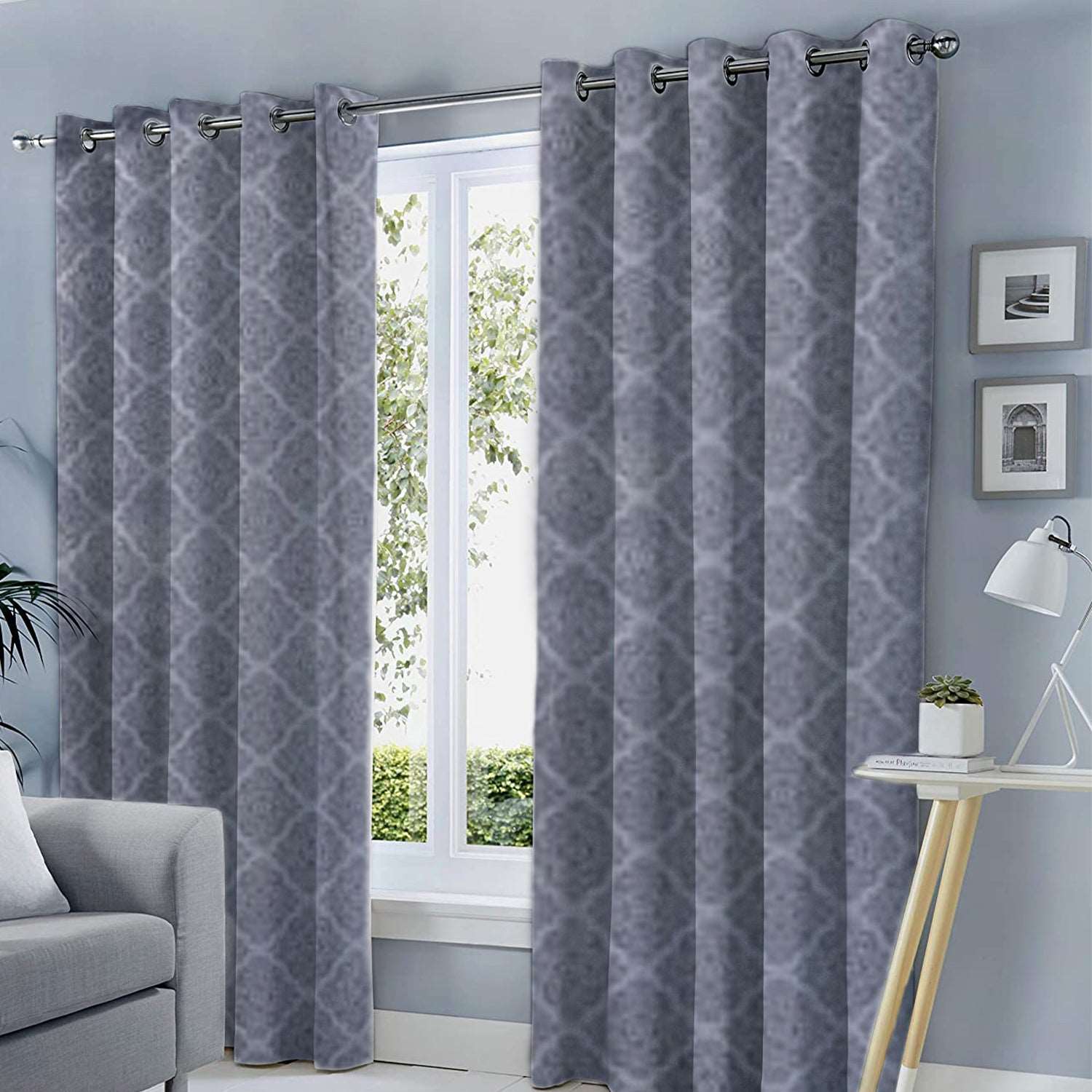 Jacquard Duvet Cover Set – (Damask, Curtains)