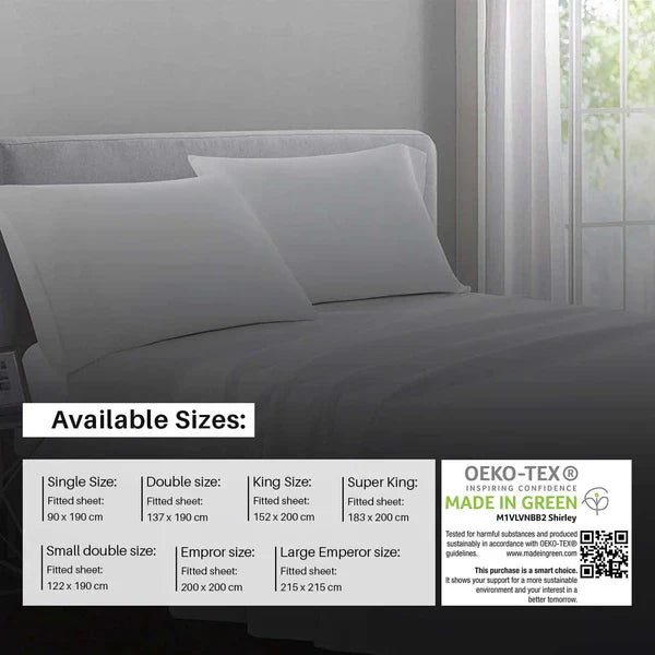 100% Egyptian Cotton bed set White