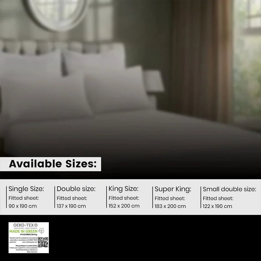 Extra Deep Fitted Cream Bed Sheet