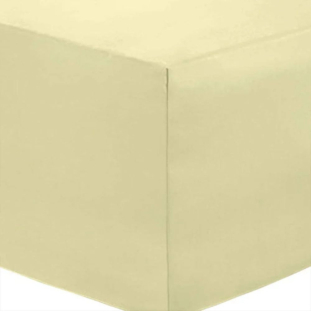 Extra Deep Fitted Cream Bed Sheets