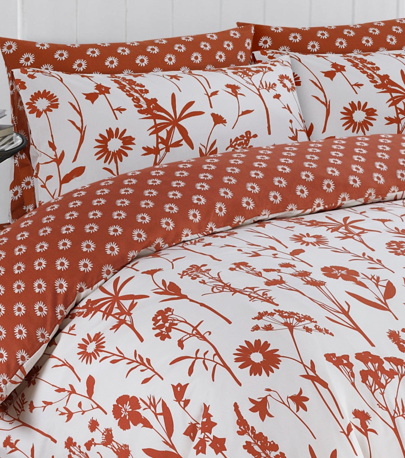 4 Piece Rustic Floral Bedding Set – Duvet, Sheet & Pillowcases
