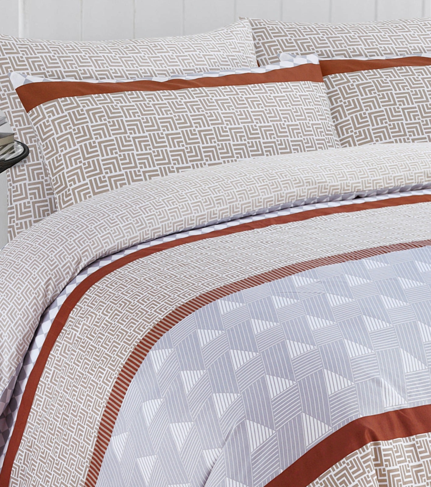 4 piece modern geometric duvet cover bedding set