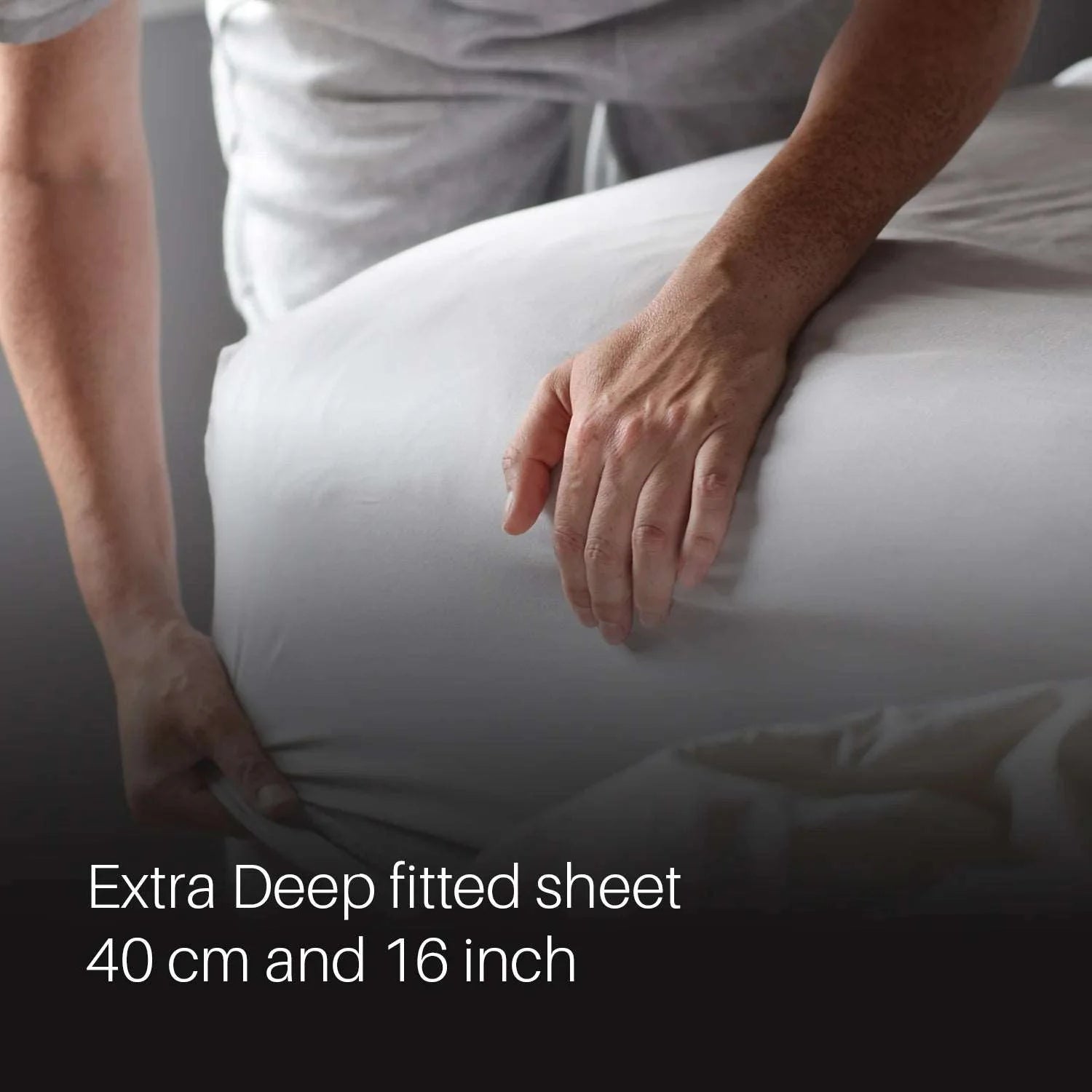 800 TC Extra Deep Fitted Sheets 40cm/18 Online - White