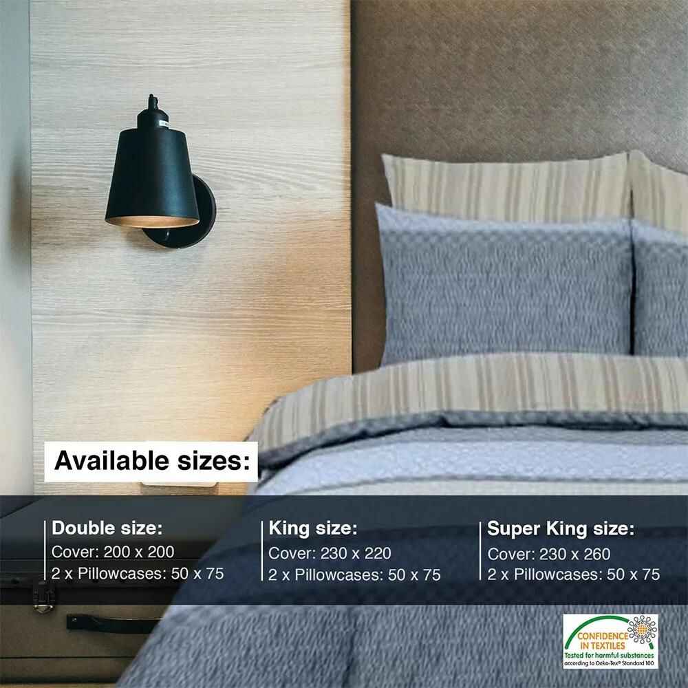 Aiza 220TC cotton duvet cover with pillowcases