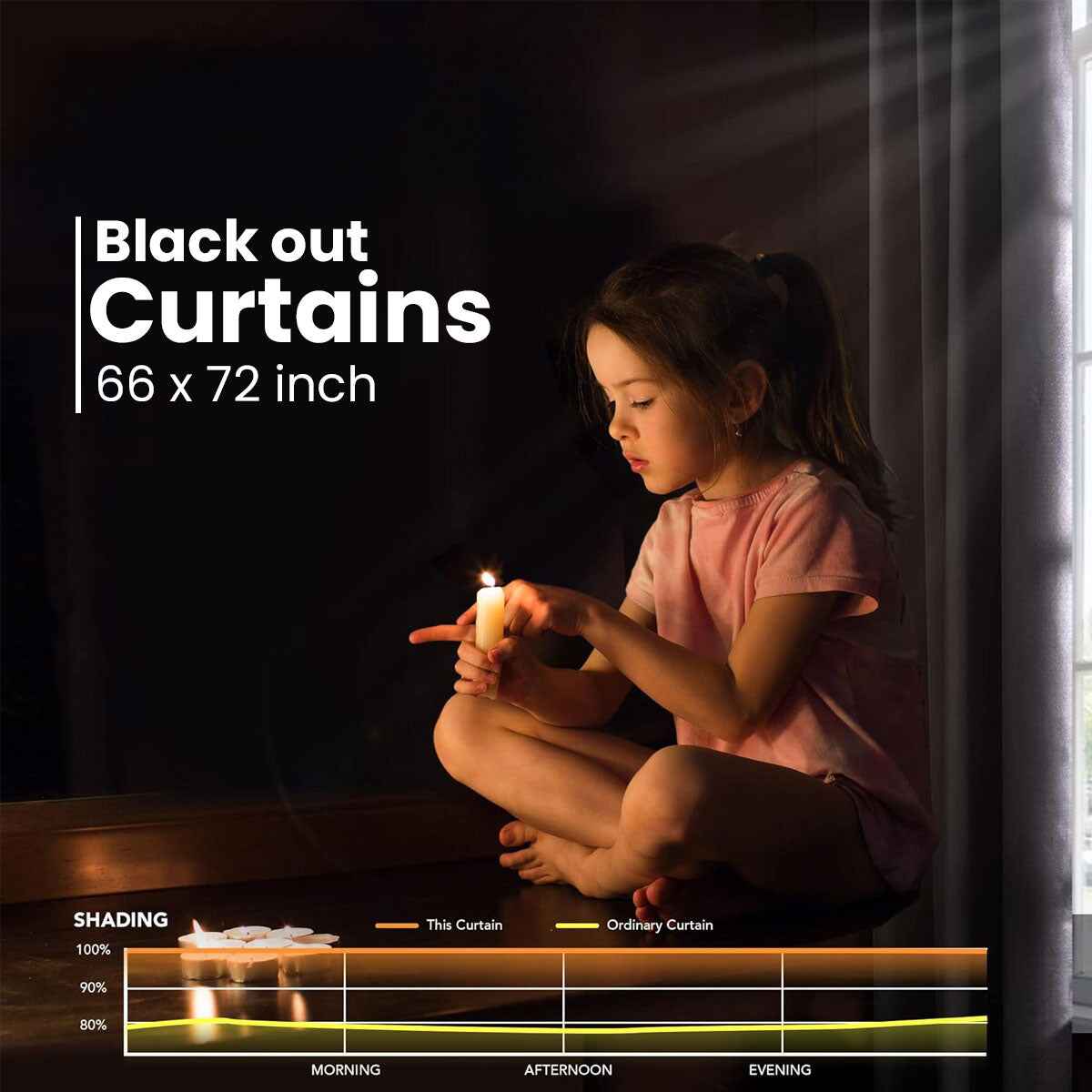 Blackout Curtains 66*72- Julliet Red