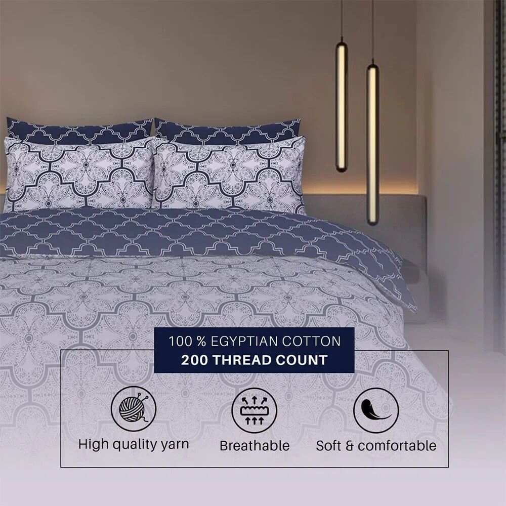 Chabba cotton duvet set with high thread count