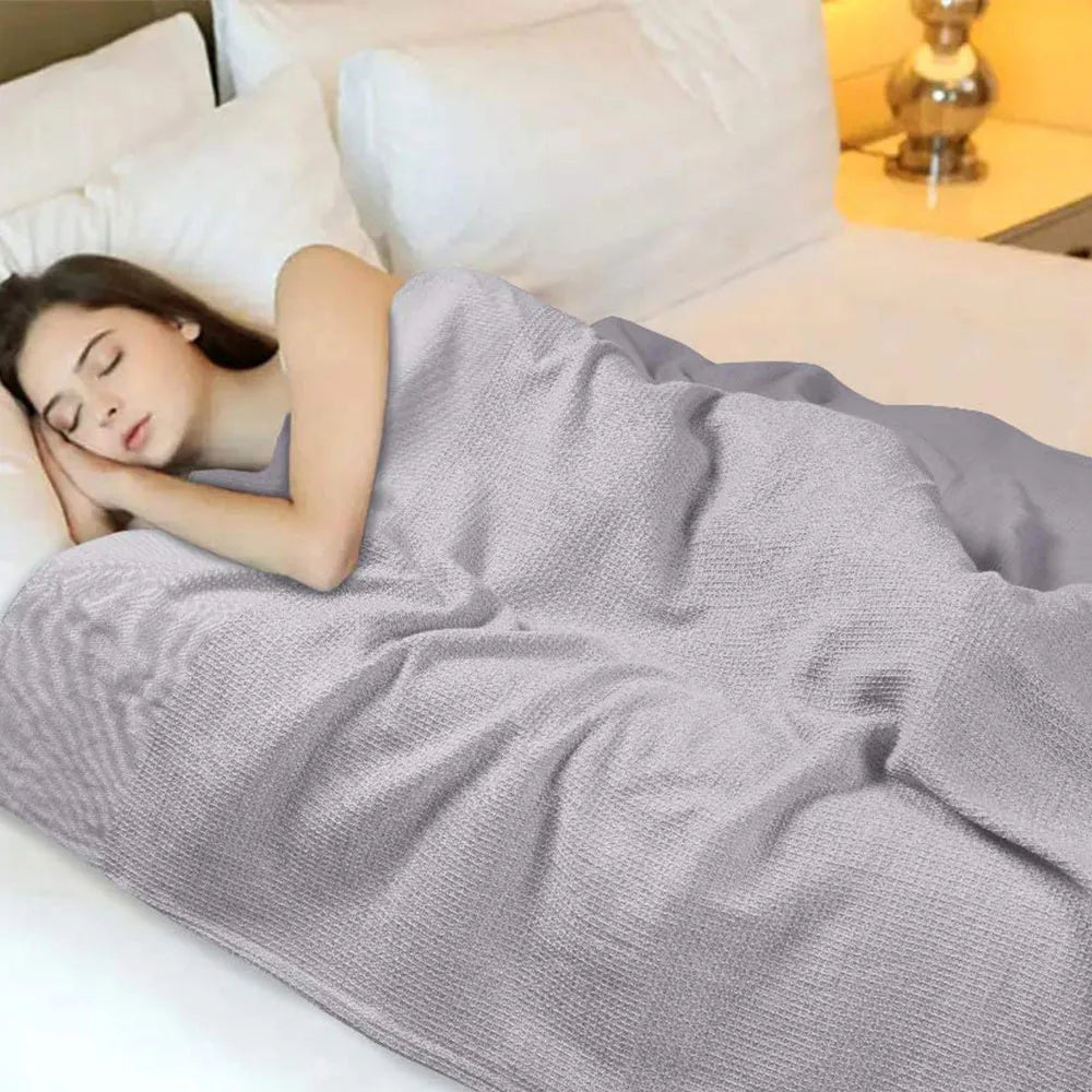 cotton silver blanket