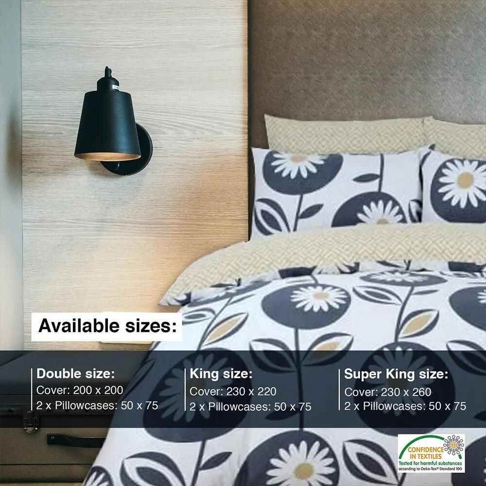 Daisy Multi patterned Egyptian cotton duvet set with pillowcases