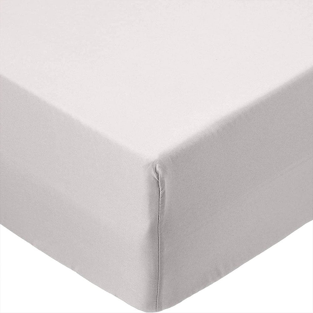 Soft and Durable Deep Fitted Silver Bed Sheets - 30cm/12" Depth MODAWAVE