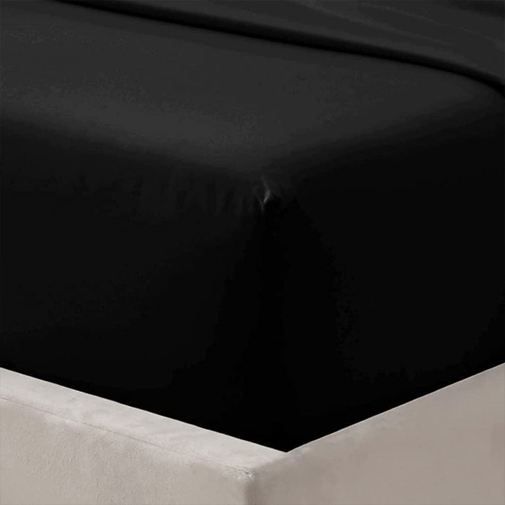 Soft and Easy Care Deep Black Bed Sheets - 30cm/12" Depth MODAWAVE