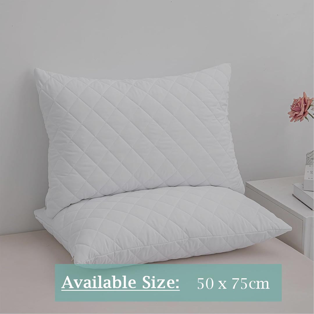 MODAWAVE Quilted Hollow Fibre Filling Bed Pillows Large Soft Bounce Back Deluxe Quilted Pillows MODAWAVE