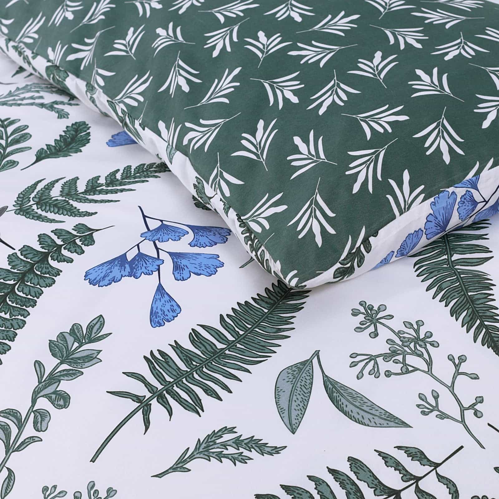 Emerald Haven complete double bedding set with fitted sheet and duvet cover