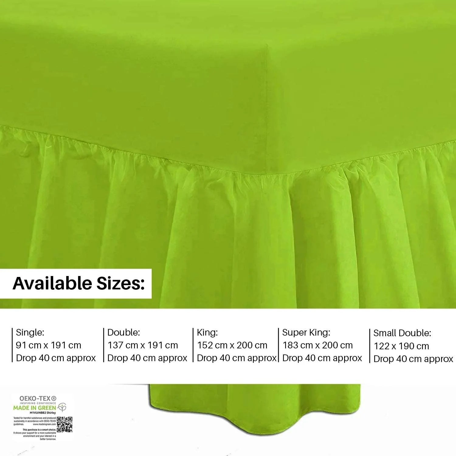 Extra Deep Frilled Fitted Valance Sheets