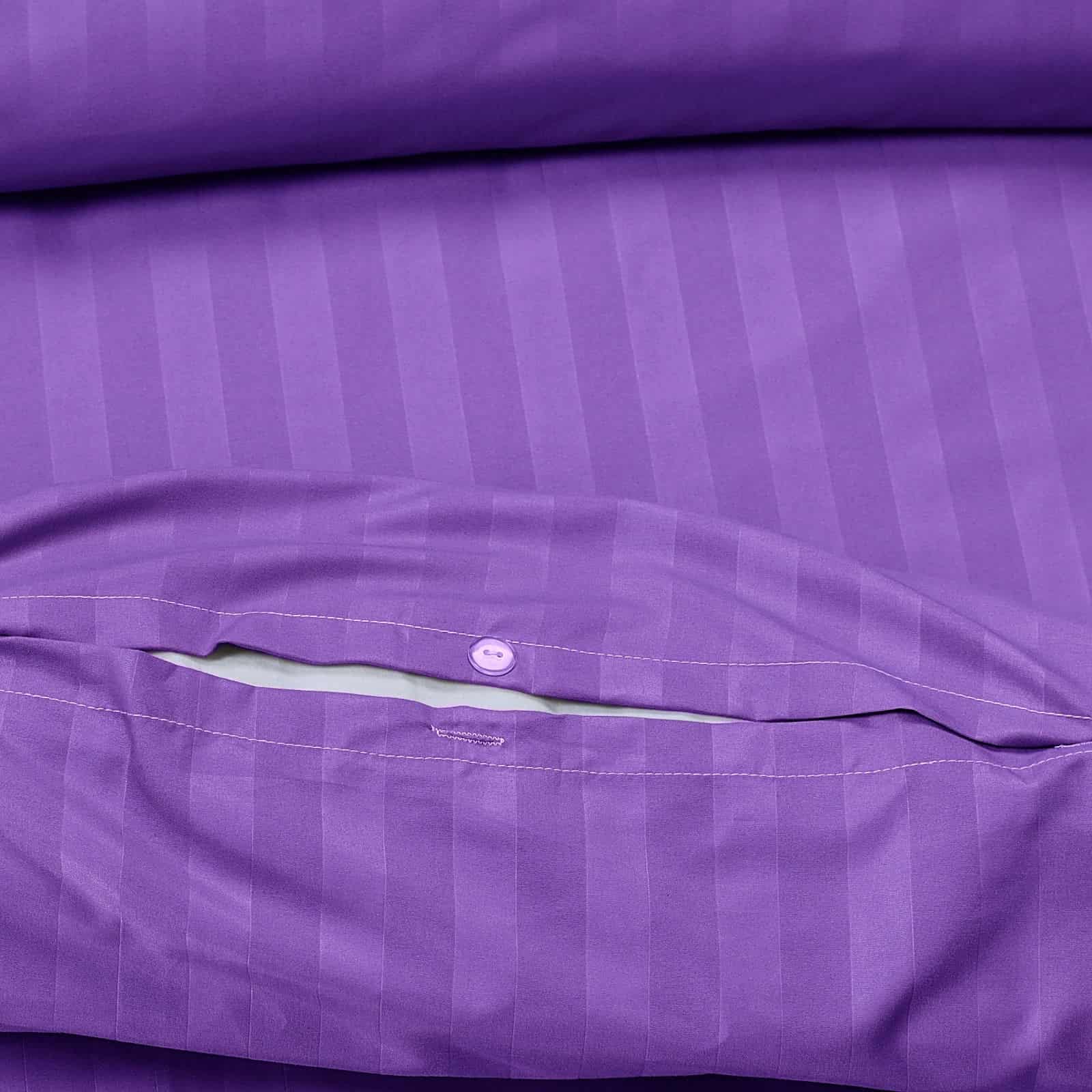 King Size Luxury Purple Duvet Cover Set