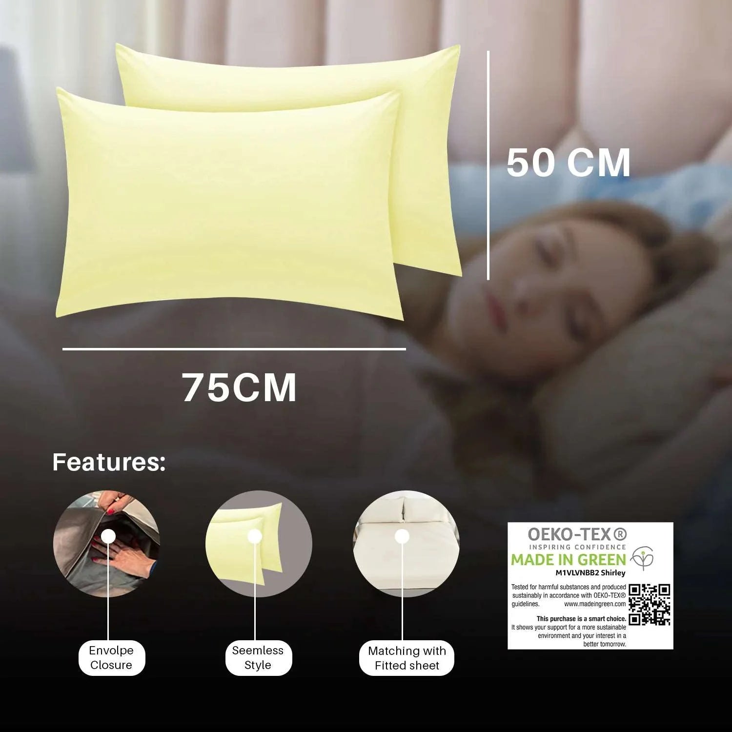 Percale Cream Pillow Cases