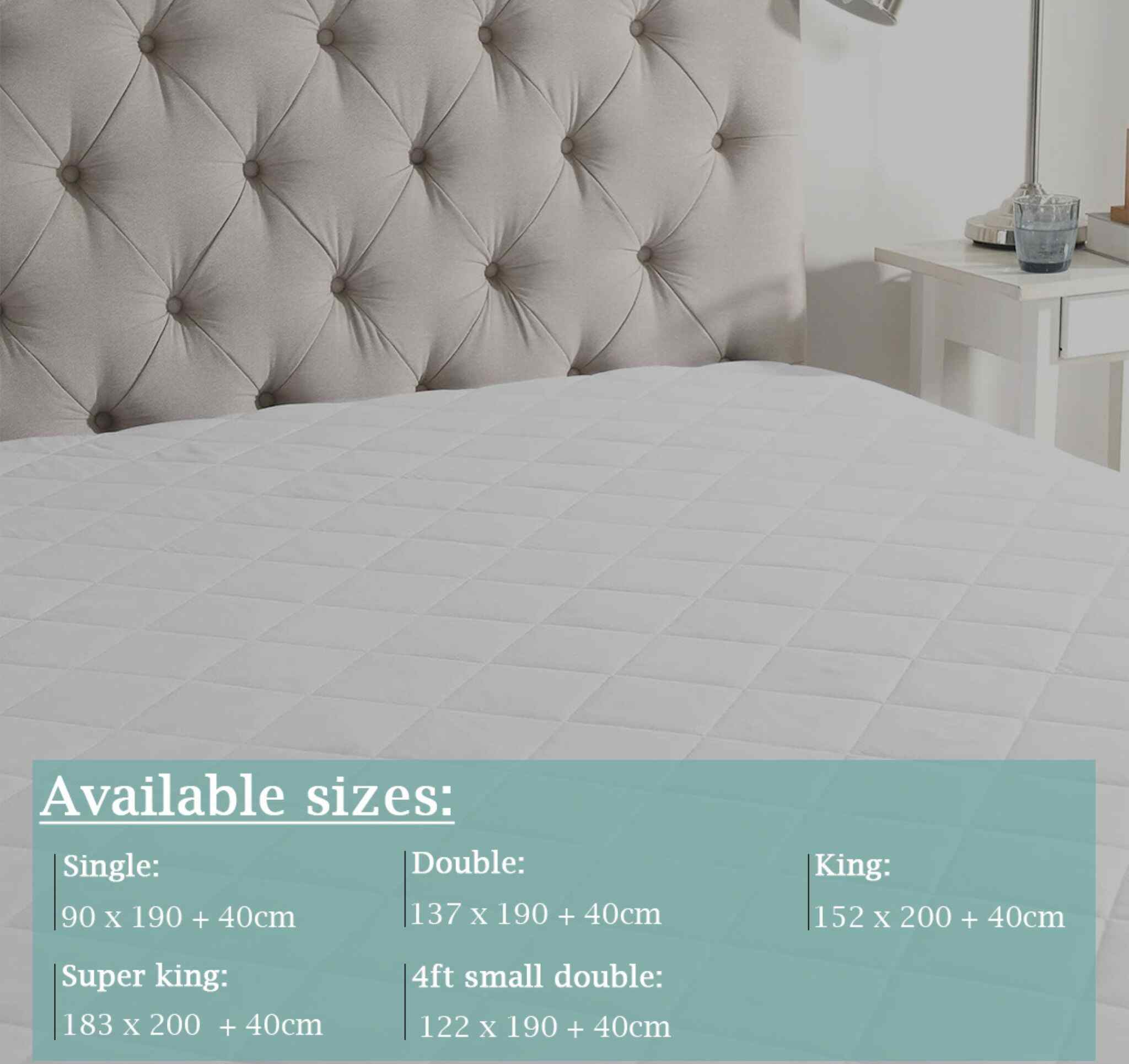 EXTRA DEEP QUILTED WATERPROOF MATTRESS PROTECTOR FITTED BED COVER