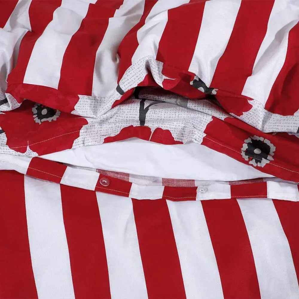 Polycotton floral duvet cover for modern bedroom