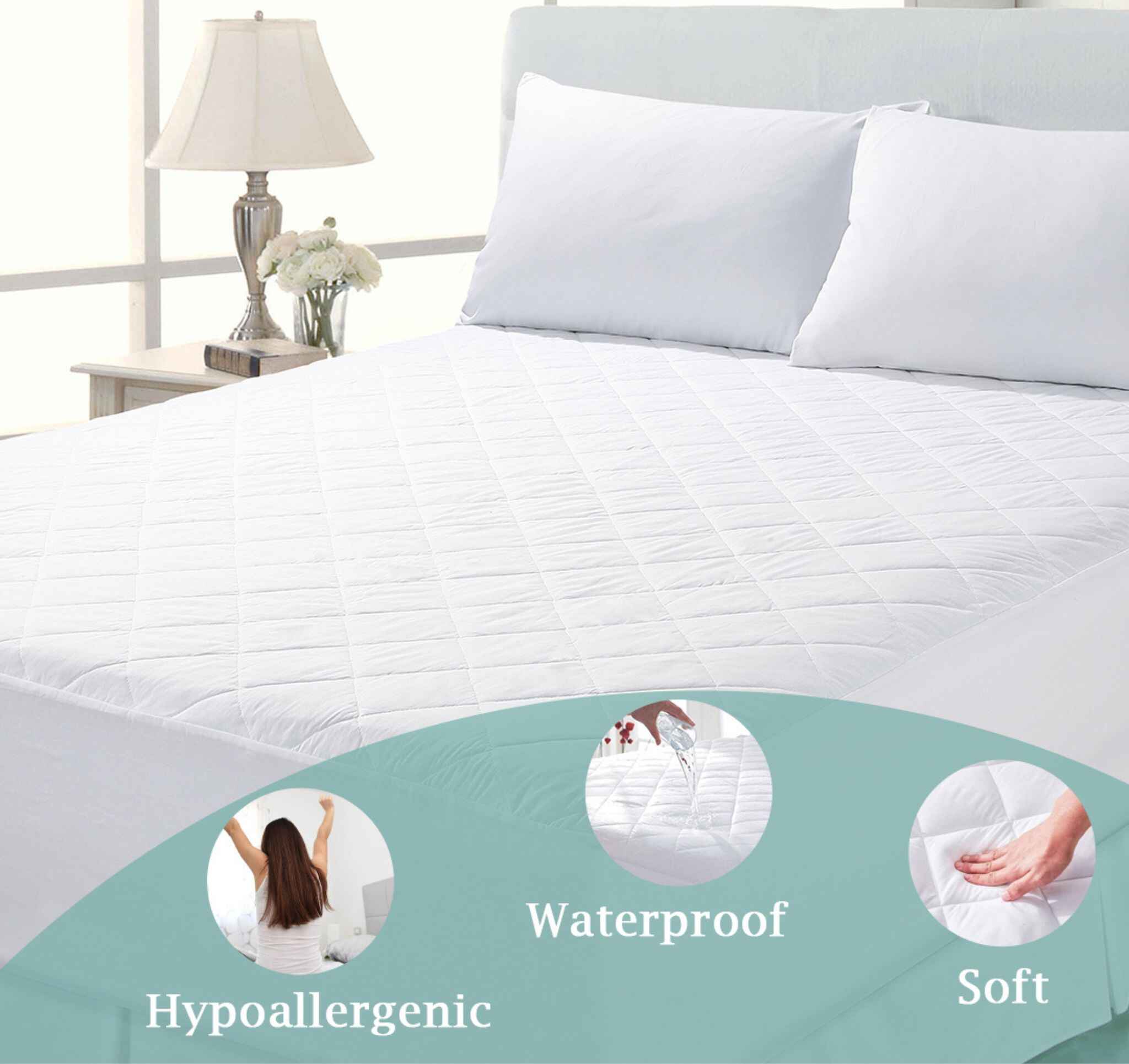 EXTRA DEEP QUILTED WATERPROOF MATTRESS PROTECTOR FITTED BED COVER