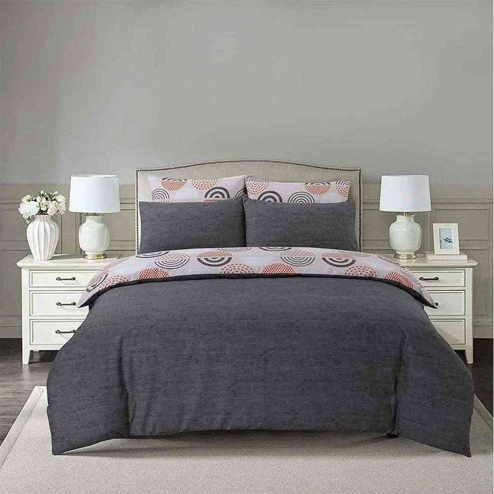 Reversible Polycotton Circle Duvet Cover Set - Retro Circles